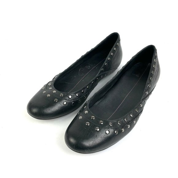 Nike Shoes - Nike Air G Series Ballet Flats 8 Black Leather Studded Slip On Comfort Shoes